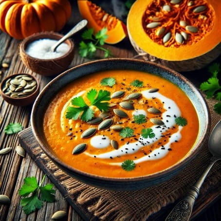 Velouté fusion Potimarron et lait de coco